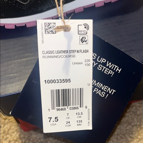 Reebok Black and Pink Sneakers with Cushioned Soles Light Up New in Box - Picture 2 of 5